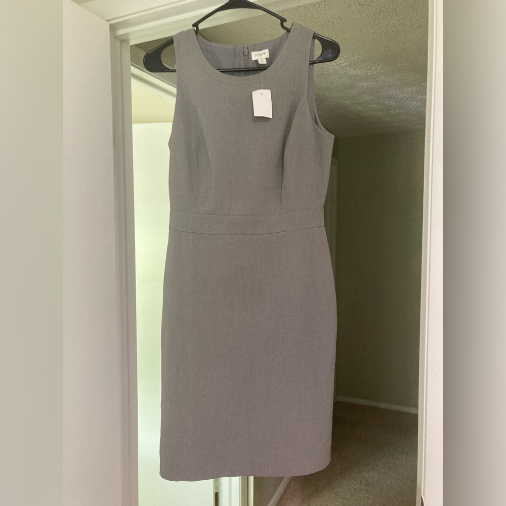 Gray jcrew work dress